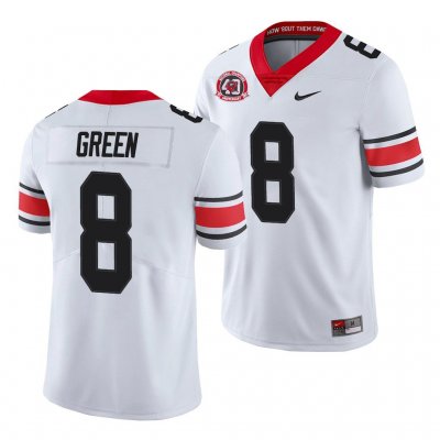 Georgia Bulldogs A.J. Green Men's #8 40th Anniversary White Alternate Football NCAA Jersey 2406ZALG5