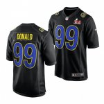 Georgia Bulldogs Aaron Donald Men's #99 Super Bowl LVI Bound Black Rams Alumni Football NCAA Jersey 2406ICUC6