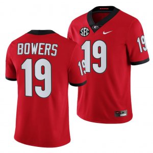 Georgia Bulldogs Brock Bowers Men's #19 2021-22 Red Game Football NCAA Jersey 2406LBOS3