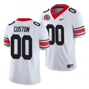 Georgia Bulldogs Custom Men's #00 40th Anniversary White Alternate Football NCAA Jersey 2406TOMC0