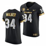 Georgia Bulldogs Herchel Walker Men's #34 Authentic Black Golden Edition 2020-21 Football NCAA Jersey 2406QGEB7