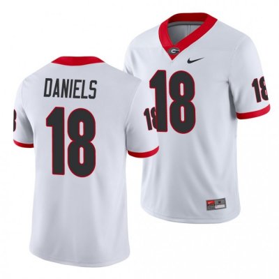 Georgia Bulldogs JT Daniels Men's #18 White Game Football NCAA Jersey 2406GDFB6