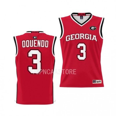 Georgia Bulldogs Kario Oquendo Youth #3 Pick-A-Player Red Basketball NCAA Jersey 2406ACGK5