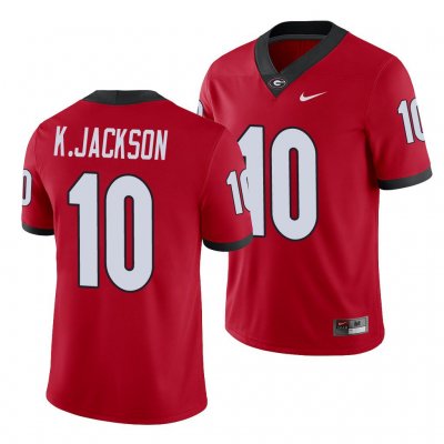 Georgia Bulldogs Kearis Jackson Men's #10 Alumni Red Player Football NCAA Jersey 2406HOLE2