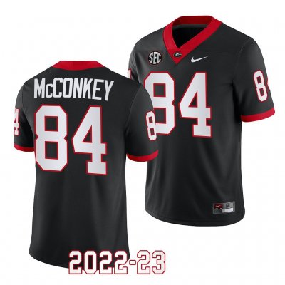 Georgia Bulldogs Ladd McConkey Men's #84 Black 2022-23 Alternate Football NCAA Jersey 2406AZEB5