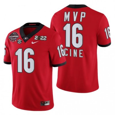 Georgia Bulldogs Lewis Cine Men's #16 CFP 3-Times MVP National Champions Black Football NCAA Jersey 2406PJFM7