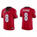 Georgia Bulldogs MJ Sherman Men's #8 Red Game Football NCAA Jersey 2406VVEM8