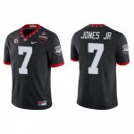 Georgia Bulldogs Marvin Jones Jr. Men's #7 2022 National Champions Playoff Black Game Football NCAA Jersey 2406EZPN8