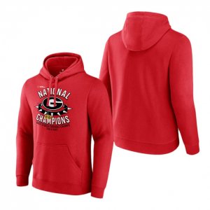 Georgia Bulldogs Men's Back-To-Back Fanatics Branded Home Playoff National Champions Red town Pullover Football NCAA Hoodie 2406POTJ5