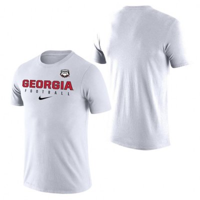 Georgia Bulldogs Men's White Practice Legend Performance Football NCAA T-Shirt 2406YCID3