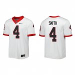 Georgia Bulldogs Nolan Smith Men's #4 Game Away White Football NCAA Jersey 2406CQNW6