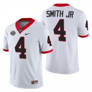 Georgia Bulldogs Nolan Smith Men's #4 White Block Number Font 2022 Football NCAA Jersey 2406PDBA4