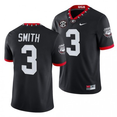 Georgia Bulldogs Roquan Smith Men's #3 100th Anniversary Mascot Alumni NFL Black Football NCAA Jersey 2406HNPU0