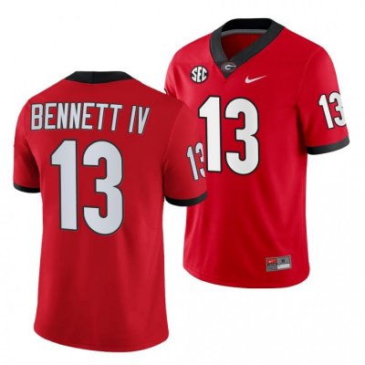 Georgia Bulldogs Stetson Bennett Men's #13 Home Red Game Football NCAA Jersey 2406GHIO6