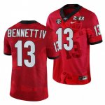 Georgia Bulldogs Stetson Bennett Men's #13 hip 2022 National Champions Decisive Highlights Red Football NCAA Jersey 2406IRAU4