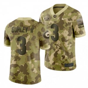 Georgia Bulldogs Todd Gurley II Men's #3 2019 Desert Camo History Player Salute to Service Football NCAA Jersey 2406RWCE7