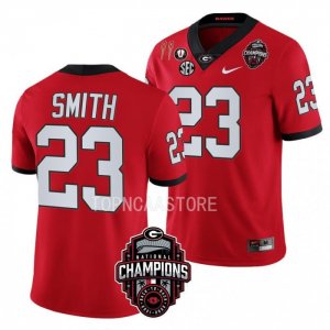 Georgia Bulldogs Tykee Smith Men's #23 National Champions Back-To-Back CFBPlayoff 2023 Red Football NCAA Jersey 2406LQNG3