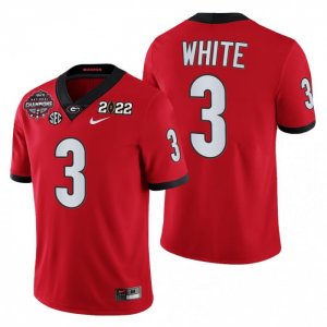 Georgia Bulldogs Zamir White Men's #3 CFP 2021-22 Red National Champions Football NCAA Jersey 2406ULYG2