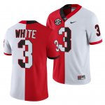 Georgia Bulldogs Zamir White Men's #3 White Red Split Edition 2021-22 Football NCAA Jersey 2406FQPM4