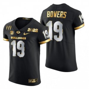 Georgia Bulldogs Brock Bowers Men's #19 3X Black National Champions CFP Football NCAA Jersey 2406FVNE3