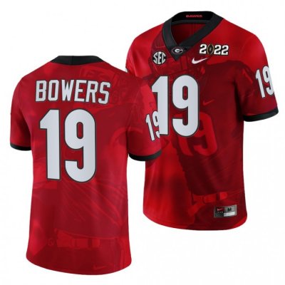 Georgia Bulldogs Brock Bowers Men's #19 hip 2022 National Champions Red Decisive Highlights Football NCAA Jersey 2406UYVM7