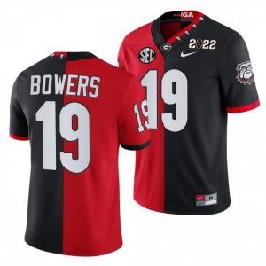 Georgia Bulldogs Brock Bowers Men's #19 hip 2022 National Champions Split Edition Black Football NCAA Jersey 2406ASQJ4