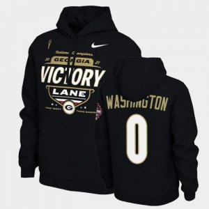 Georgia Bulldogs Darnell Washington Men's #0 Black 2021 National Champions Football NCAA Hoodie 2406IJOQ8