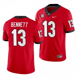 Georgia Bulldogs Stetson Bennett Men's #13 Game Home Red Football NCAA Jersey 2406GOGV5