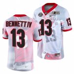 Georgia Bulldogs Stetson Bennett Men's #13 hip 2022 National Champions White Decisive Highlights Football NCAA Jersey 2406DONC0