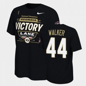 Georgia Bulldogs Travon Walker Men's #44 Black 2021 National Champions Football NCAA T-Shirt 2406UXKB5