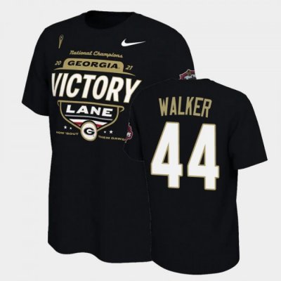 Georgia Bulldogs Travon Walker Men's #44 Black 2021 National Champions Football NCAA T-Shirt 2406UXKB5