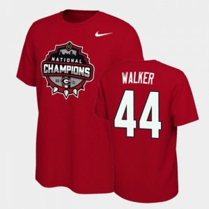 Georgia Bulldogs Travon Walker Men's #44 Red 2021 National Champions Football NCAA T-Shirt 2406QKQZ0