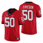 Georgia Bulldogs Warren Ericson Men's #50 Red Block Number Font 2022 Chick-fil-A Football NCAA Jersey 2406ZGKR1