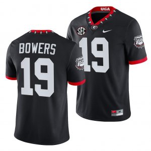 Georgia Bulldogs Brock Bowers Men's #19 2021-22 Black 100th Anniversary Mascot Game Football NCAA Jersey 2406HSVH6