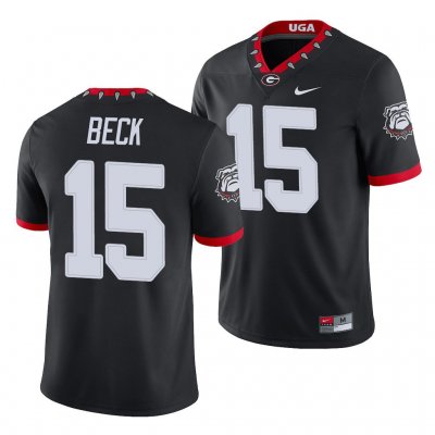 Georgia Bulldogs Carson Beck Men's #15 Alternate Black Game Football NCAA Jersey 2406JYFF0