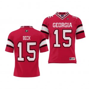 Georgia Bulldogs Carson Beck Youth #15 NIL Red Player Football NCAA Jersey 2406KPCA7