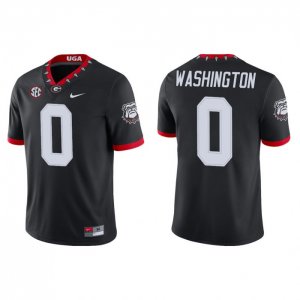 Georgia Bulldogs Darnell Washington Men's #0 Game Alternate Black Football NCAA Jersey 2406UZSX1