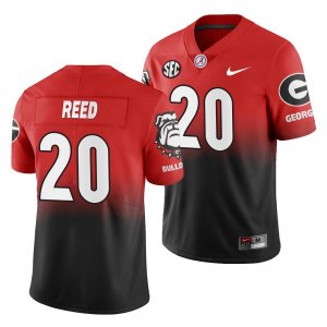 Georgia Bulldogs J.R. Reed Men's #20 2019 Color Crash Black Gradient Red Football NCAA Jersey 2406INVZ3