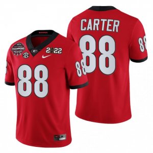 Georgia Bulldogs Jalen Carter Men's #88 CFP 2021-22 Red National Champions Football NCAA Jersey 2406TOHU7