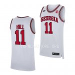 Georgia Bulldogs Justin Hill Men's #11 Home White Replica 2022-23 Basketball NCAA Jersey 2406NXPI3