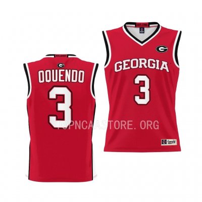 Georgia Bulldogs Kario Oquendo Youth #3 Pick-A-Player Red Basketball NCAA Jersey 2406XKTV0