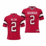 Georgia Bulldogs Kendall Milton Men's #2 Player NIL Red Football NCAA Jersey 2406FISG2