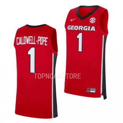 Georgia Bulldogs Kentavious Caldwell-Pope Men's #1 Replica Red Alumni Basketball NCAA Jersey 2406DXCM8