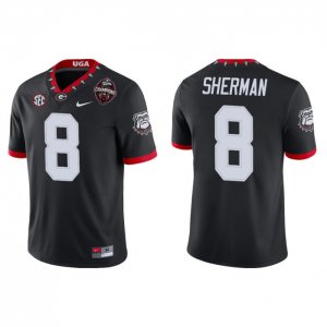 Georgia Bulldogs MJ Sherman Men's #8 2022 National Champions Playoff Black Game Football NCAA Jersey 2406DMNI0