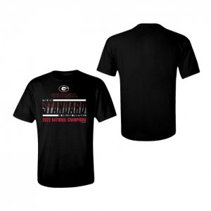 Georgia Bulldogs Men's 2022 National Champions Playoff Black New Standard Football NCAA T-Shirt 2406IIYX1