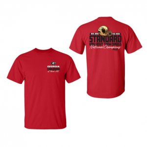 Georgia Bulldogs Men's 2022 National Champions Playoff Red Gold Standard Football NCAA T-Shirt 2406PGFI7