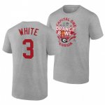 Georgia Bulldogs Zamir White Men's #3 Gray 2021 Orange Bowl CFP Football NCAA T-Shirt 2406GNQC0