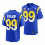 Georgia Bulldogs Aaron Donald Men's #99 Super Bowl LVI Bound Royal Rams Alumni Football NCAA Jersey 2406MZNL4