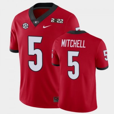 Georgia Bulldogs Adonai Mitchell Men's #5 Game 2021 National Champions Red Football NCAA Jersey 2406YZHX0