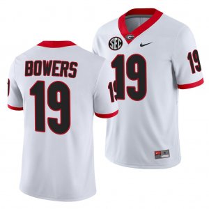 Georgia Bulldogs Brock Bowers Men's #19 2021-22 White Game Football NCAA Jersey 2406CMNE8